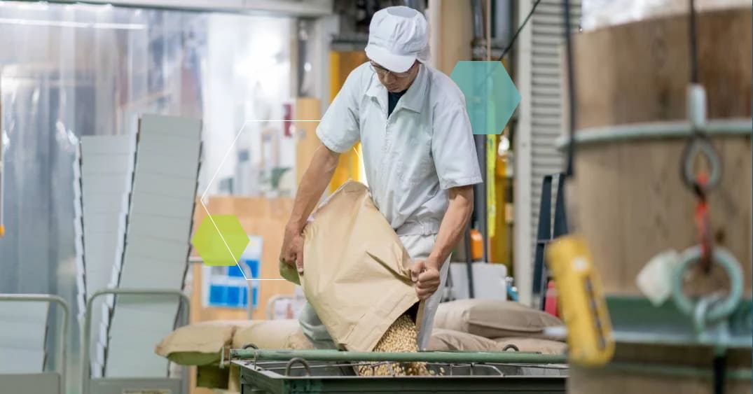 Food processing professional at work