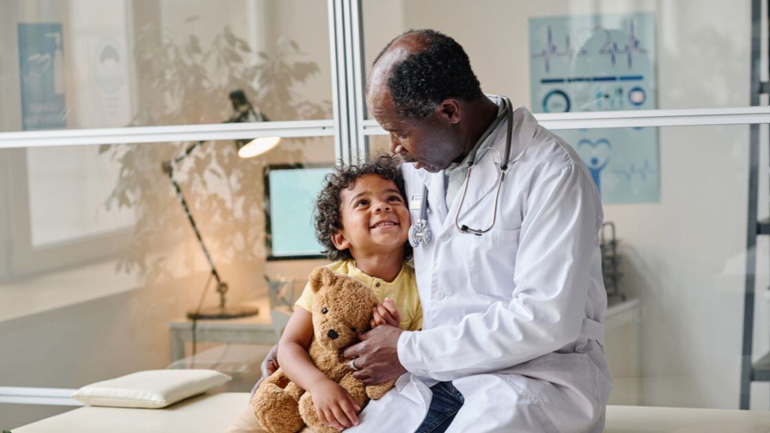 Primary physician caring for child